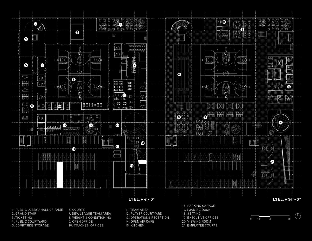 Basketball Training Facility and Corporate Campus Los Angeles Design Studio Archinect