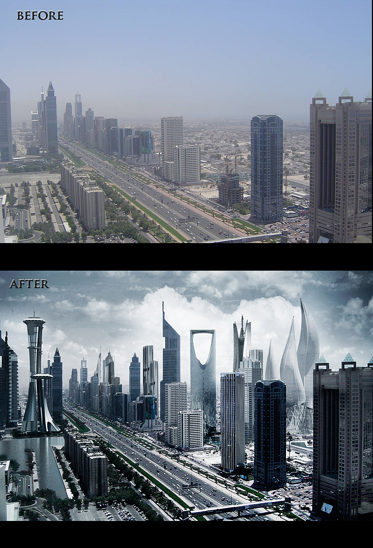 Dubai before and after. souheil abdesselam Archinect