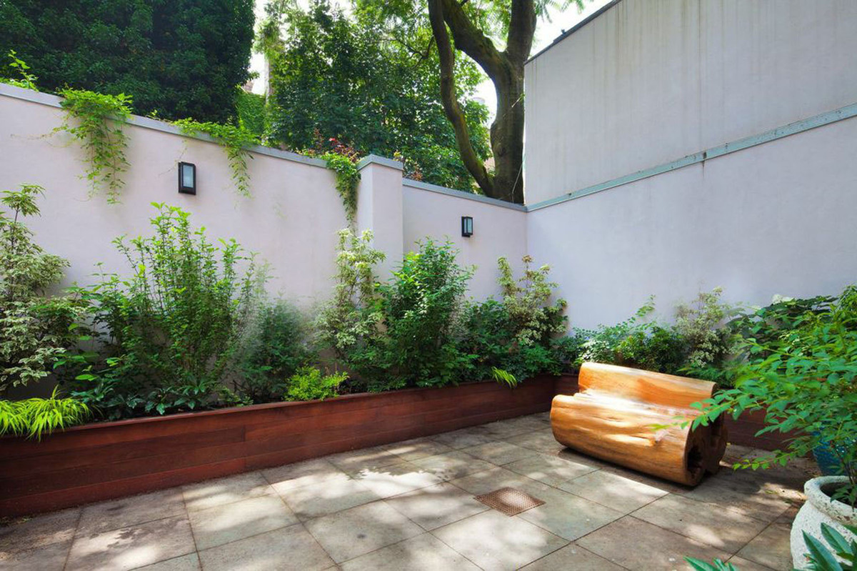 Nyc Garden Design garden design brooklyn fantastical 2 brooklyn My Role Design Installation Nyc Garden Design image of backyard with contemporary furniture grass and pave stones My Role Design Installation