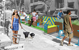 Spring Street Parklets - Grand Opening at Downtown LA Art Walk