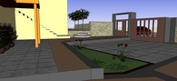Design proposal for the courtyard of a weekend house in Roditsa, Greece
