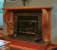 Figured Cherry Fireplace