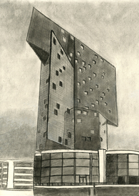 Freehand Drawing, Casino Knokke (Steven Holl)