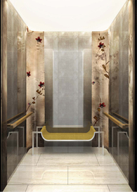 Bronze Magnolia Elevator Panels