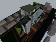 Santiago's office tower and Mall