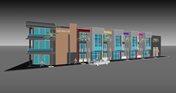 Mixed Use Three Story Building.