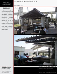 STARBUCKS PERGOLA DESIGN BUILD