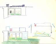 D. Colored Pencil on paper, Illustrative diagram