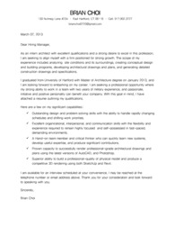Cover Letter
