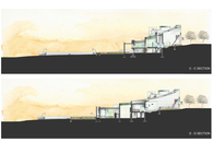 Entrance and revealing of architecture, Kindergarten in Alexandria, Sections