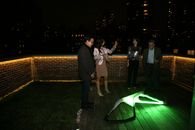 Green Light Sculpture Installation 