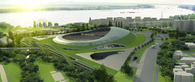 Football (soccer) stadium in Galati (Roumania) 