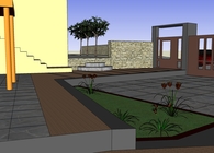 Design proposal for the courtyard of a weekend house in Roditsa, Greece