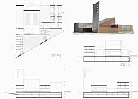 Competition project for a Church and hostel in Zagreb, Špansko 