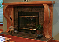 Figured Cherry Fireplace