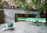 Bar in the Caves of Porto Cristo. Majorca. Spain