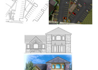 Parking Lot + Facade Rendered Studies