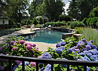 A Pool with a Perennial Garden 