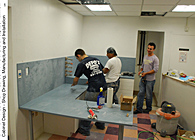 North Shore Hospital, Cutom corian cabinet design