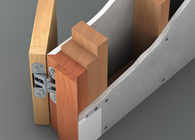 Flush door in trimless opening