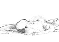 Drawing - reclining female nude