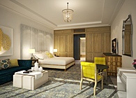 Four Seasons Dubai: King Suite Progress Render / Bamo