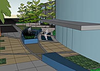 Sketch-Up Office Building and Landscape