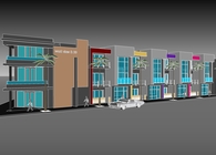 Mixed Use Three Story Building.