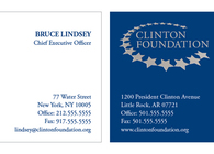 Clinton Foundation Business Card Proposed Redesign
