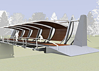 Pedestrian bridge in Athens