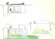 D. Colored Pencil on paper, Illustrative diagram