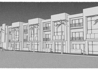 Mixed Use Three Story Building.