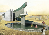 Entrance and revealing of architecture, Kindergarten in Alexandria,Pool View