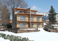 semi-detached timber eco-house