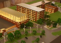 Architectural and landscaping model making for Cotton Mill Cornwall project 