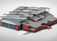Sports Complex for Indoor Sand Volleyball - Conceptual 