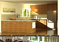 3d Visualization - Kitchen Design Rendering