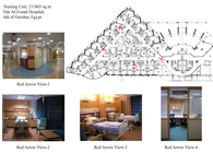 Nursing Unit 1843 sq m (19837.88 sq ft), Second Floor, Dar Al-Fouad Hospital, Egypt