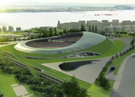 Football (soccer) stadium in Galati (Roumania) 