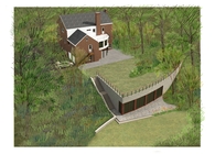 Earth Structure Pool House and Landscape