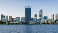 Perth skyline with new BHP Towers!