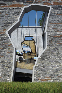 The Ningbo Tengtou Pavilion designed by Amateur Architecture Studio, in Shanghai, China. Photograph: Fu Xing/AP Photo/Amateur Architecture Studio/Courtesy the Hyatt Foundation