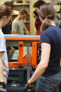 Cutting barstock on the drop saw