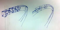 Space Frame Structure for proposed sculpture.