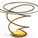 A double-spiral side table finished in 24K gold. Photo courtesy of Pollaro Custom Furniture 