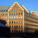 Evening light on building.