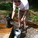 Before leaving for the day we made sure to water everything, including the vegetable garden we planted a few weeks ago. Phil is using harvested rainwater to fill up the watering can. 