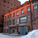 Evening light on building.