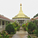 The pagoda and flanking Dhamma Halls