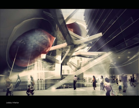 Bulge_Lobby Interior Rendering